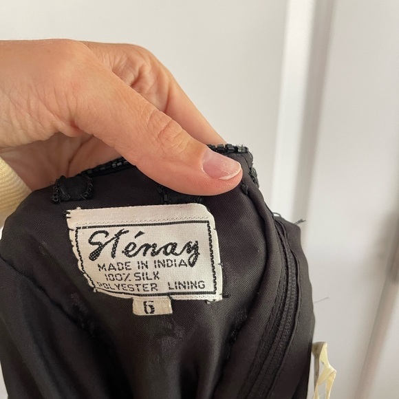 Gorgeous Vintage Stenay Beaded Silk Halter Dress - 6 - Picture 7 of 9